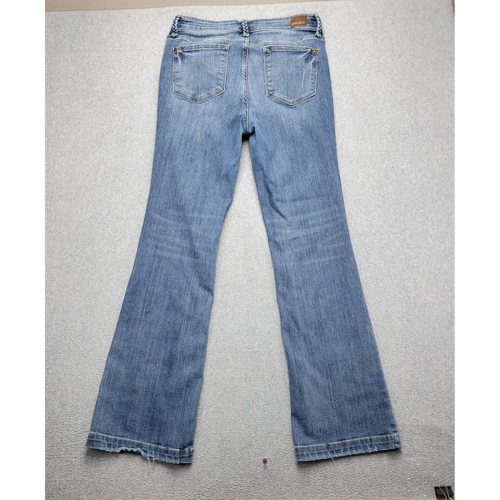 Judy‎ Blue Jeans Womens 9/29 Blue Med Wash Mid Rise Slim Bootcut Stretch Denim
